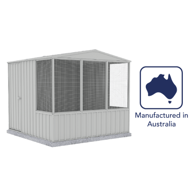 Absco Chicken Coop 2.26mW x 2.22mD x 2.00mH Zincalume - Shed City